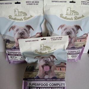 Badlands Ranch Superfood Complete Lamb & Venison  Air Dried Dog Food 24 oz 3pk